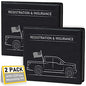 CANOPUS Auto Accessory Document Holder, 2 Pack (Black, PVC, Portable, EZ Pass Compatible) - size: Truck