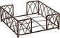 Boston International Lunch Napkin Caddy, Arch Design in Aged Chestnut - color: Aged Chestnut, size: 6.75 x 6.75-Inches