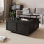 HedoAjim Lift Top Coffee Table with Storage, 31.5" Square Black Coffee Table with Large Hidden Storage, Wood Living Room Table Center Table for Living Room Dining Reception Room - color: Black