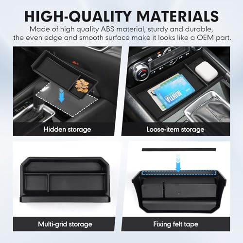Autorder Center Console Front Organizer & Dashboard Organizer for 2022-2025 2026 Mazda CX5 Accessories,ABS Material for Storing Sunglasses, Coins & Small Items - 2PCS