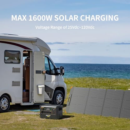 PECRON F3000LFP Solar Generator with 300W Solar Panel, 3072Wh Portable Power Station, 3600W LiFePO4 Battery Home Backup, Fast Charging Lithium Battery with 100W USB-C for Home, Camping, RV, Emergency - style: F3000LFP+300W