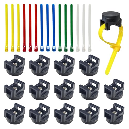 15pcs Magnetic Cable Zip Tie Base, Wire Cable Holder, Cable Ties Mount Wire Clips, Cable Management Base Organization, Multipurpose for Cable Wire Holder Clip (Colourful) - color: Colourful