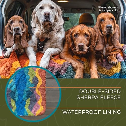 Wilderdog Sherpa Fleece Waterproof Dog Blanket - 50" x 40" - Canyon - color: Canyon Orange, size: 50” x 40”