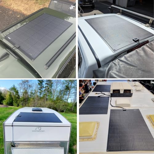 Lensunsolar 150W 12V ETFE Black Flexible Solar Panel, 43.3x28in, PERC 9BB 23.5%+ Efficiency Mono Solar Cells, for Campers, RVs, Boats,Camping, Tent - size: 150W/43.3in x 28in