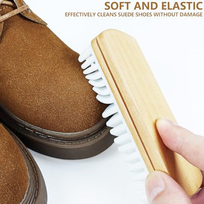 2Pcs Suede Shoe Brush and Eraser Suede Nubuck Cleaning Brush for Shoes - style: 2Pcs Kit