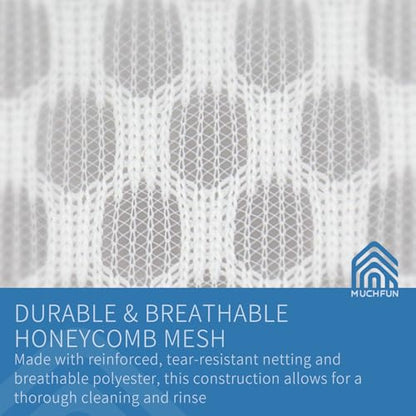 Muchfun 2Pcs Shoes Washing Machine Bag, Honeycomb Mesh Laundry Bags | for Sneaker Cleaning 8 x 8 x 15 Inches - size: 2Shoes Bag
