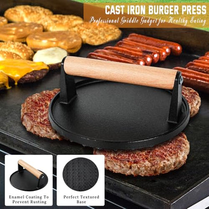 N NOBLE FAMILY 27 PCS Griddle Accessories Kit, Flat Top Grill Accessories Set for Camping, Professional Griddle Spatula Set with Melting Dome, Burger Press for Outdoor BBQ Teppanyaki - style: Orange Griddle Accessories
