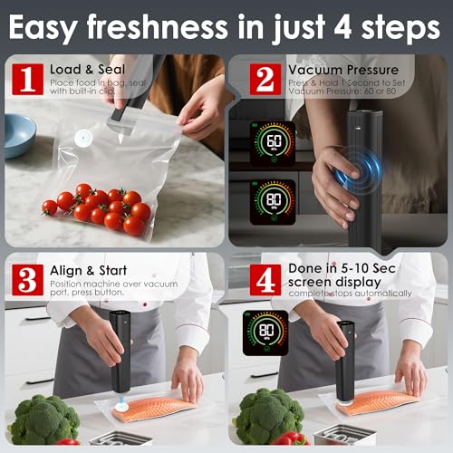 Reusable Vacuum Sealer Bags for Food – 30 Large (12 x 13 in) For Elxis Vacuum Sealer (Without Vacuum Sealer) - size: 30 -Large Bags (12x13 in)