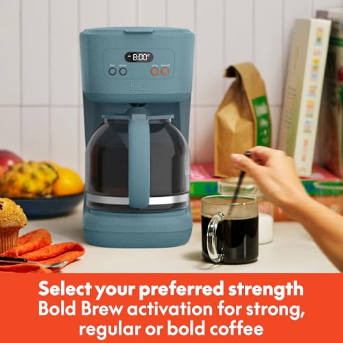 bella 12 Cup Programmable Coffee Maker, Reusable Dishwasher Safe Accessories, Easy LCD display, Auto Shutoff, 900 watt, Surf - color: Surf