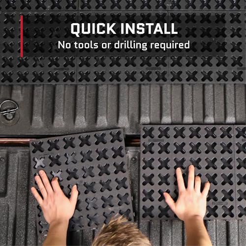 Tmat Truck Bed Mat & Cargo Management System (Short Bed 5' to 5'5") - color: Black, size: 5' to 5'5" Full-size Trucks