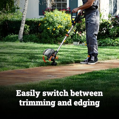 Worx Cordless String Trimmer & Lawn Edger, 12" Electric Weed Wacker with Command Feed, 20V Weed Eater with 4.63 LBS, Batteries & Charger Not Included, WG163.9 - style: 2 in 1 Trimmer/Tool Only