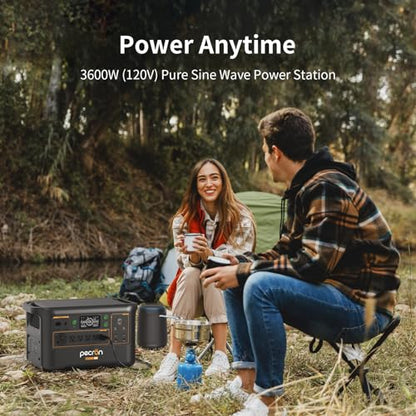 PECRON F3000LFP Solar Generator with 300W Solar Panel, 3072Wh Portable Power Station, 3600W LiFePO4 Battery Home Backup, Fast Charging Lithium Battery with 100W USB-C for Home, Camping, RV, Emergency - style: F3000LFP+300W