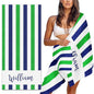 MeMoShe Personalized Beach Towel with Name Custom Microfiber Kids Beach Towels Sand Free Quick Dry Pool Towel Blanket Stripes Print Beach Towels for Adults 30x60 Inch - color: Multi-color 21