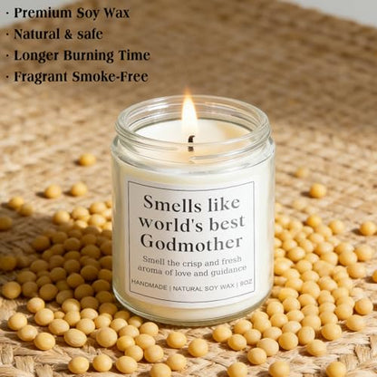 Godmother Proposal Gift for Women, Birthday Mothers Day Godmother Gifts from Godchild for Her, Will You Be My Godmother Ideas - Lavender Candle - style: Godmother