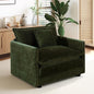 SoarFlash Chenille Single Seat Sofa, with Armests, Green - color: Green, size: 1 Single Seat