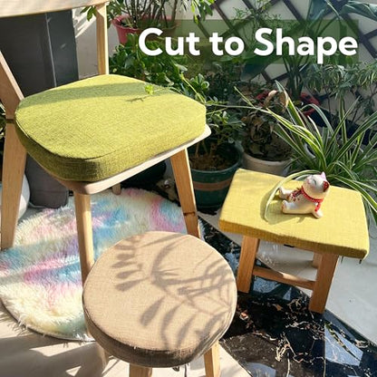 SINCERE Custom Chair Cushions Pads Indoor Outdoor, High Density Foam Back Pillow with Ties for Dining Room Kitchen, Non-Slip Waterproof Patio Furniture Deep Seating Pad, Fade-resistant Removable Cover - color: Custom Chair Pads