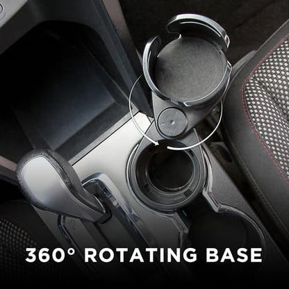 Limitless Dual CupStation - 2-in-1 Expandable Cup Holder with 360° Rotating Base – Black
