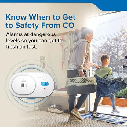 Kidde Carbon Monoxide Detector, AA Battery Powered, Digital Backlit Display, Portable for Travel or Home, LED Status Indicators, 85 dB Alarm, 5th Edition, COBD - style: 5th Edition