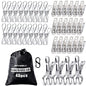 (40 PCS) Stainless Steel Clothes Pins Heavy Duty Outdoor, Mini Laundry Clothespins, Small Metal Bag Chip Clips, Food Packages, Clothesline Sock Snack Clips, PHYDELU - size: 40pcs small size Clothes Pins