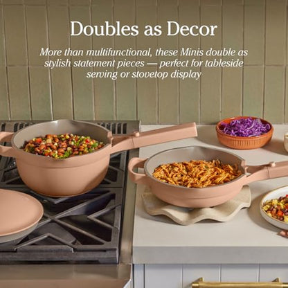 Our Place Mini Cookware Duo | 6-Piece Ceramic Cookware Set with Mini Always Pan & Mini Perfect Pot | Induction & Oven Safe up to 450°F | Nonstick, PFAS-Free Non-Toxic Cookware | Steam - color: Steam, size: Mini
