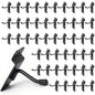50 Pack r-Shaped Slatwall Hooks, 2 Inch Heavy Duty Slat Wall Hanger, Slatwall Accessories Display Hooks for Garage, Retail Store, Kitchen, Craft Room - size: 2.1 Inch