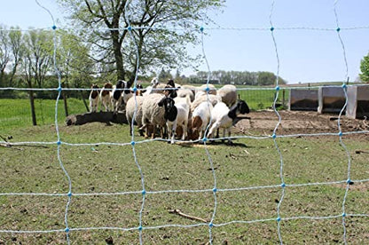 35"x164' Electric Netting All-in-One Solar Kit for Goats, Sheep, Gardens, Beehives, Dogs, and More for Backyards, Homesteads, Farms and Ranches