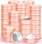 30Pack 2oz Tin Jars, 60ml Metal Tin cans, 2Ounce Aluminum tin can jar Containers with Screw Lid for Lotion Bars, Spices, Salve, Balms, Beard Balm, Toiletries, Creams, Samples, Makeup Cosmetic - color: Rose Gold 30pack