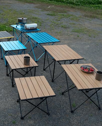 iClimb Ultralight Compact Camping Folding Table with Carry Bag (Silver - L) - color: Silver, size: Large
