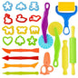LCY WEDSHI Dough Tool Set, 22 Pcs Dough Tools Sets for Kids Ages 4-8, Dough Accessories Includes Cutters Roller, Rolling Pins, Safety Scissors, Plastic Knife, Animal Shapes Cutters - style: 22pcs