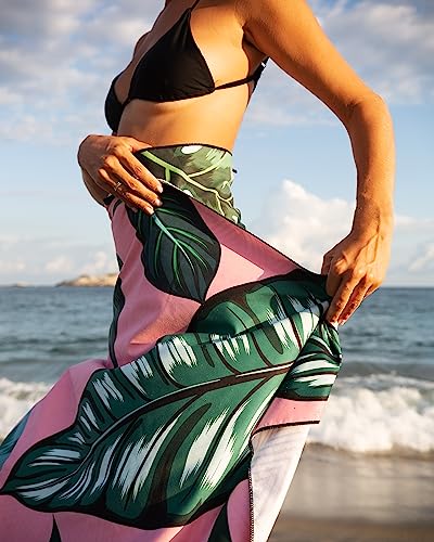 Quick Dry Towel Extra Large 78x35 Inch - Microfiber Beach Towel - Perfect for Beach, Travel, Swimming, Pool, Yoga, Hiking, Camping - Lightweight, Fast Drying, Compact for Adults (La Fashion) - color: La Fashion, style: Extra Large 78x35"