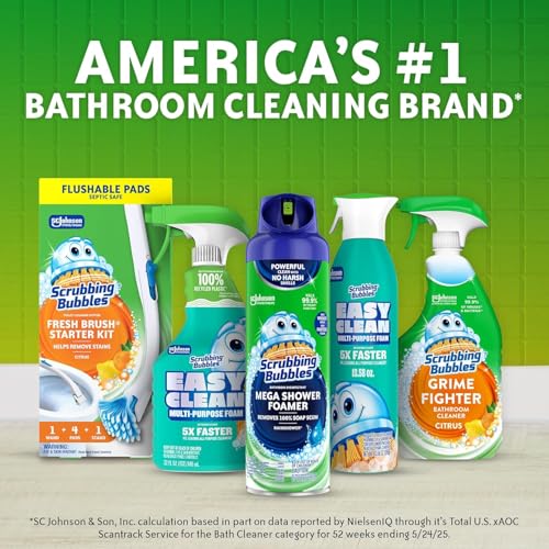 Scrubbing Bubbles Mega Bathroom and Shower Foamer Aerosol, Rainshower Scent, 20oz - size: 20 Ounce (Pack of 1)
