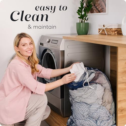 Handy Laundry Mesh XL Laundry Bag - Durable, Machine Washable with Secure Drawstring Closure - Perfect for College Dorms, Laundromats, Apartments (Navy, Large 24" x 36") - color: Navy