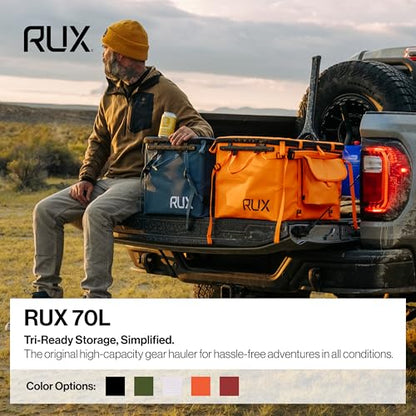 RUX 70L Collapsible Gear Box (Black) - Modular Adventure Storage Solution For Camping Storage, Overlanding, Off-road And Van Life - Weatherproof, Durable and Multifunctional - color: Black