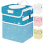 Car Trash Can for Car, Cute Mini Car Trash Bag with Lid, Glitter Car Garbage Can Bin Hanging for Back/Front Seat/Console, Waterproof, Leakproof, 2.5 Gallon, Blue Bling Sparkly - color: Blue Bling Sparkly