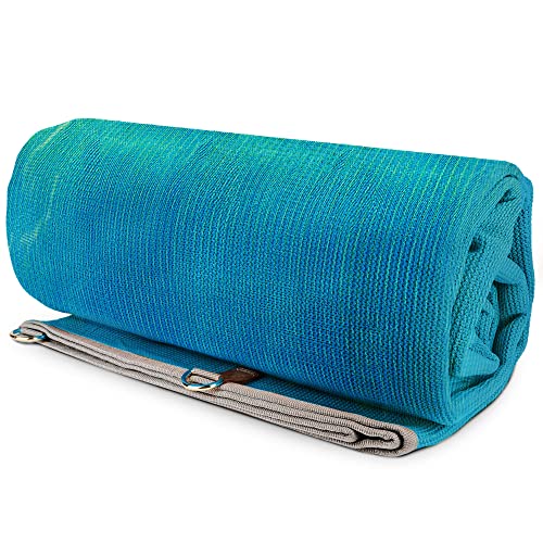 CGEAR Original Sand-Free Outdoor Camping Mat – Beach, Picnic & Camping Ground Mat with Carry Pouch - color: 2 Tone, size: 6' x 6' (Square)
