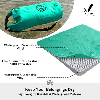 STOVER 5/10/25/30/40/55L Waterproof Dry Bag- Roll-Top Backpack w/Phone Case- Kayaking, Hiking, Camping, Boating- Men/Women - color: 10l Teal, size: 10L