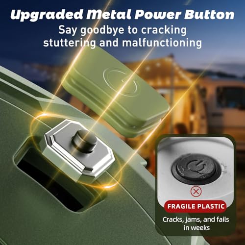 Camping String Lights Rechargeable, 32.8ft Retractable String Lights, Waterproof Indoor/Outdoor Use, 8 Modes, 4-in-1 Quick Storage Portable Lamp, Suitable for Camping, RVs, Parties, Christmas - size: 1