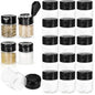 20 Pack 1 oz Plastic Spice Jars with Black Flip and Sift Caps Empty Spice Bottles Small Seasoning Containers for Camping Travel Kitchen