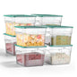 EGGKITPO 8 Pack 12 QT Food Storage Containers with Green Lids Hot Cold Resistant Stackable Square Commercial Container Set with Handle Scarle Commercial Kitchen service Business BPA-Free Polycarbonate - color: Green Lids, size: 12.0 QT