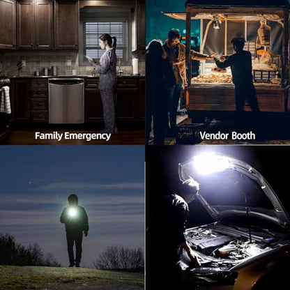 Rechargeable LED Camping Lantern 4000LM with Remote – Tent Light, Warm/Neutral/Cool 3 Modes & Stepless Dimming, IPX5 Waterproof, Magnetic Hook, Portable for Camping & Glamping - size: 30-White(Max)