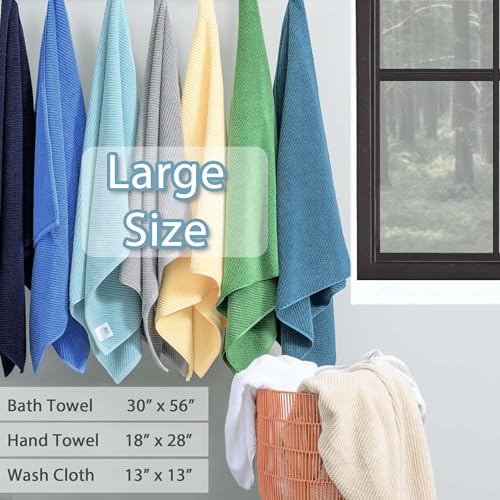 VOOVA & MOVAS Pink Towels for Bathroom - 100% Cotton | Quick Dry | Thick | Lightweight, 3PCS Towel Set, 1 Large Bath 30"x56", 1 Hand 18"x28", 1 Washcloth 13"x13", Bathroom Essentials - color: Baby Pink, size: 3 PC Bathroom Towel Set