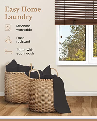Olympic Queen Sheets Set, 100% Egyptian Cotton, Luxury 600 Thread Count, 4 Pc Super Queen Sheets Sets, Soft & Breathable, Snug Fit, 16" Deep Pocket Fitted Sheet, 2 Pillowcases & 1 Flat Sheet,Dark Gray - color: Dark Gray, size: Olympic Queen (66 x 80)