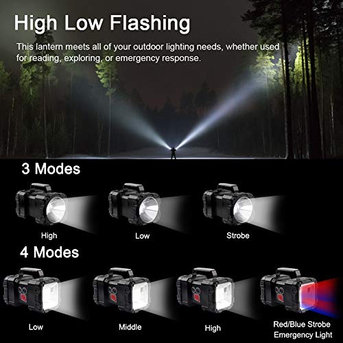 AlpsWolf Rechargeable Flashlight, LED Spotlight Flashlight 15000 Capacity 4000LM 20h Ultra-Long Standby Ultra Bright Flashlight Waterproof with USB Output as a Power Bank for Camping Accessories - size: Large