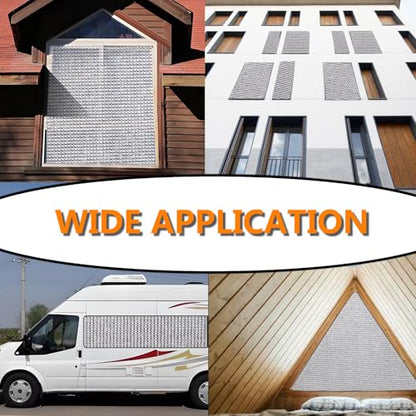 Magnetic Window Insulation Kit Suitable for Summer and Winter, Heat Reflective Window Film and Magnetic Strip Kit Suitable for Windows,RV Windows,Self Adhesive Easy Installation (48"x72"(122x183cm)) - size: 48" x 72"