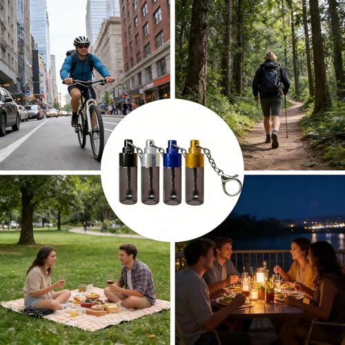 4-Pack Mini Glass Storage Jars, Airtight & Waterproof Containers, Travel-Friendly for Sugar & Spice