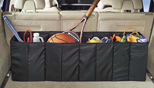 High Road Trunk Organizer for SUV, Sedan and Van - Expandable Car Trunk Storage Organizer with Bottle Compartment - Fits all Vehicles