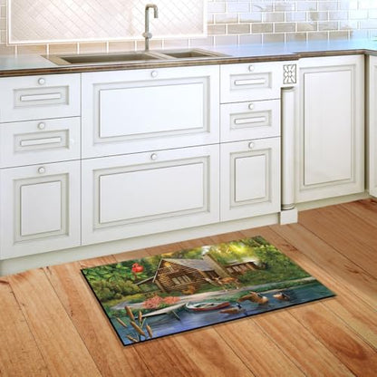 Briarwood Lane Lakeside Cabin Summer Doormat - color: Lakeside Cabin