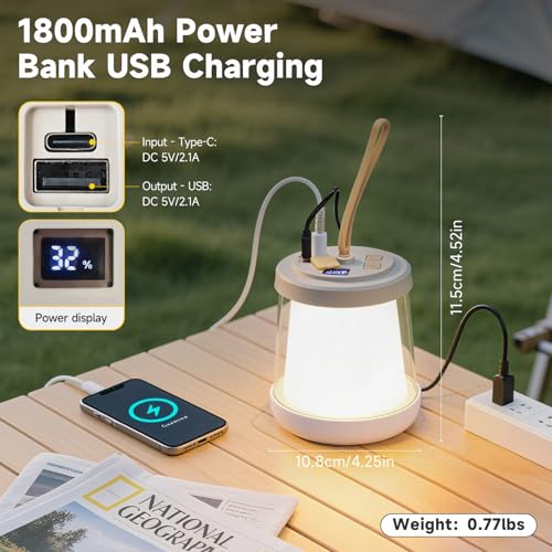 Camping String Lights, 32.8 FT Rechargeable Tent Lights, Quick 30s Recovery, Camp Lights, Camping Lantern, Battery Operated Outdoor String Lights, Camping Essentials, RV Lights(1)