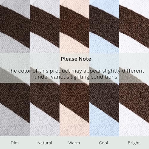 Salt Earth Cotton Striped Beach Cabana Towel, 4 Pack - 30"x60" Quick Dry Towels, Pool Essentials, Travel, Gym & Bathroom Towels, Oversized Beach Vacation EssentialsCoffee Brown - color: Coffee Brown, size: Pack of 4