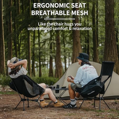 Naturehike Ultralight Camping Chair, Portable Backpacking Chair with Storage Bag, Lightweight Compact Collapsible Camp Chair - size: Large